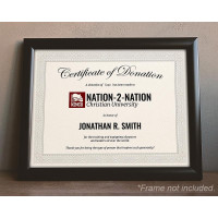 Certificate of Donation